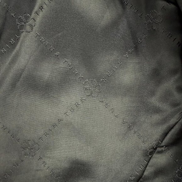 Trina Turk Coat Womens 6 Black Wool Cashmere Wrap Belted Jacket Shawl Collar - Picture 6 of 12